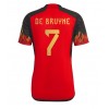 Belgien Kevin De Bruyne #7 Hemmatröja VM 2022 Korta ärmar
